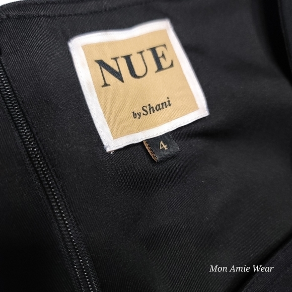 NUE By Shani Built-In Shapewear Midi Dress Size 4 Black - Picture 7 of 15